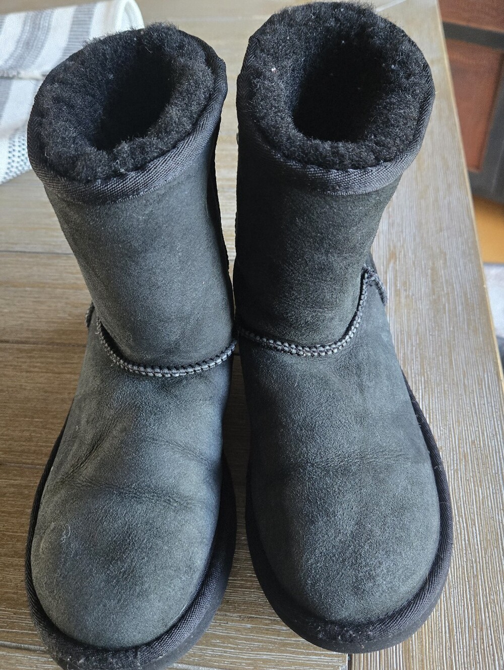 UGG Black Short Shearling Boots